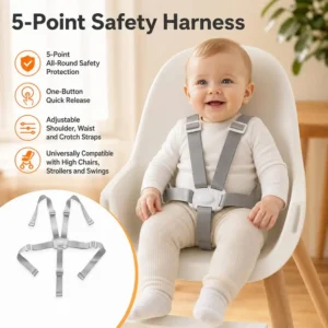 5 Point Baby High Chair Safety Harness Convertible