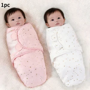 1Pc Baby Gold-Stamped Swaddle Blanket Soothing