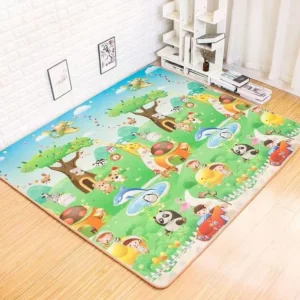 Baby Play Mat Doubel Sided Animals Kids Rug Educational