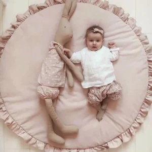 Baby Play Mats Round Floor Soft Cotton Baby Bedding